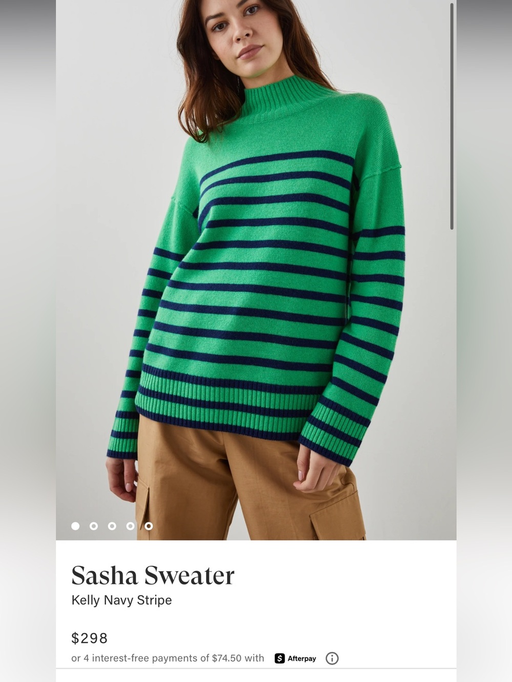 Rails green striped sweater